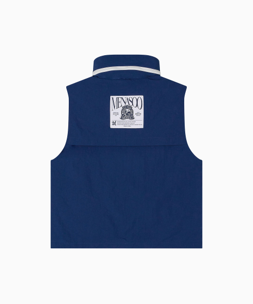 MENASOO(ミナス)の「Highneck Hood Vest_Navy(ベスト・レディース・ネイビー・F)」の6枚目の写真