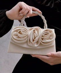 Leja（レジャ）の「【LEJA】チュールパイピングリーフベルトAラインワンピースドレス結婚式 パーティー 成人式 二次会 同窓会 お呼ばれ オケージョン 20代 30代（ハンドバッグ）」
