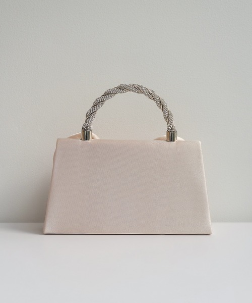 Leja(レジャ)の「【LEJA】チュールパイピングリーフベルトAラインワンピースドレス結婚式 パーティー 成人式 二次会 同窓会 お呼ばれ オケージョン 20代 30代(ハンドバッグ・レディース・ベージュ・FREE)」の9枚目の写真