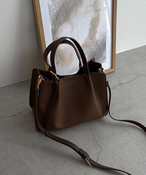 CAPRICIEUX LE'MAGE（カプリシューレマージュ）の「【ミニバッグSET】2SETタックハンドルバッグ（トートバッグ・レディース・ライトベージュ/ブラック/ブラウン・FREE）」の20枚目の写真