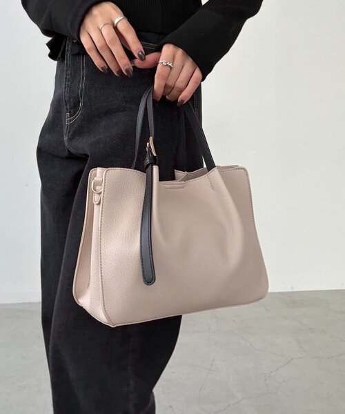 CAPRICIEUX LE'MAGE（カプリシューレマージュ）の「【ミニバッグSET】2SETタックハンドルバッグ（トートバッグ・レディース・ライトベージュ/ブラック/ブラウン・FREE）」の22枚目の写真