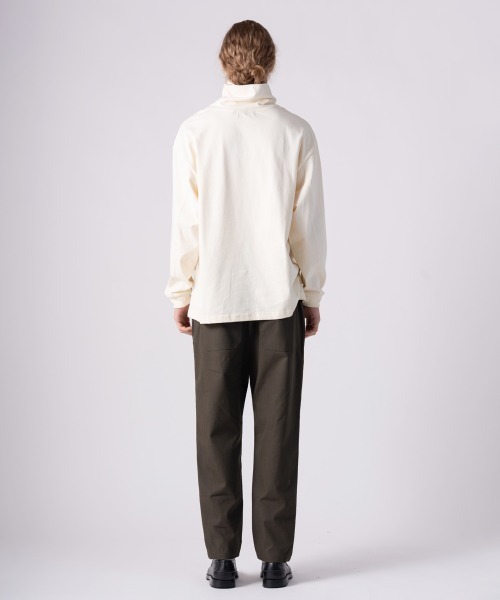 rehacer(レアセル)の「rehacer : Heavy Jersey Double-neck L/S / ヘヴィー・ジャージー・ダブルネック・ロングスリーブ(Tシャツ/カットソー・メンズ・アイボリー/ブラック・MEDIUM/LARGE)」の4枚目の写真