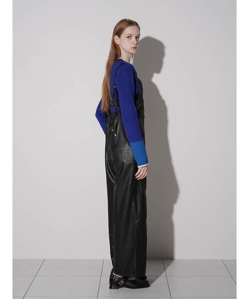 :ETHROF(イーサオブ)の「LEATHER-LIKE ALL-IN-ONE(つなぎ/オールインワン・レディース・ブラック・MEDIUM)」の6枚目の写真