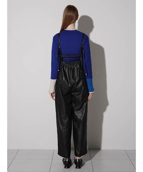 :ETHROF(イーサオブ)の「LEATHER-LIKE ALL-IN-ONE(つなぎ/オールインワン・レディース・ブラック・MEDIUM)」の14枚目の写真