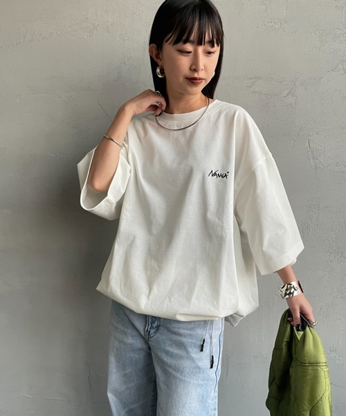 NANGA（ナンガ）の「【WEB先行予約】[NANGA/ナンガ] 別注  ルーズフィット NEBUKUROバックプリント ドローコードTシャツ（Tシャツ/カットソー・レディース・ホワイト/ブラック・XL/L/M/S）」の6枚目の写真