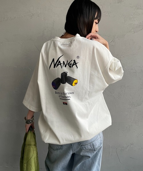 NANGA（ナンガ）の「【WEB先行予約】[NANGA/ナンガ] 別注  ルーズフィット NEBUKUROバックプリント ドローコードTシャツ（Tシャツ/カットソー・レディース・ホワイト/ブラック・XL/L/M/S）」の8枚目の写真