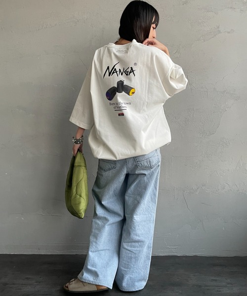 NANGA（ナンガ）の「【WEB先行予約】[NANGA/ナンガ] 別注  ルーズフィット NEBUKUROバックプリント ドローコードTシャツ（Tシャツ/カットソー・レディース・ホワイト/ブラック・XL/L/M/S）」の3枚目の写真