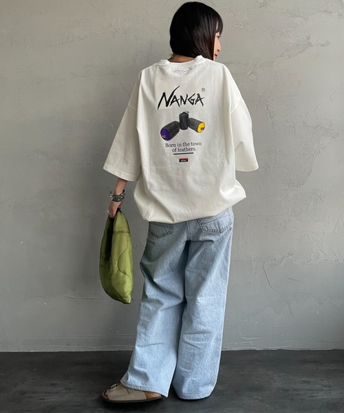 NANGA（ナンガ）の「【WEB先行予約】[NANGA/ナンガ] 別注  ルーズフィット NEBUKUROバックプリント ドローコードTシャツ（Tシャツ/カットソー・レディース・ホワイト/ブラック・XL/L/M/S）」の11枚目の写真