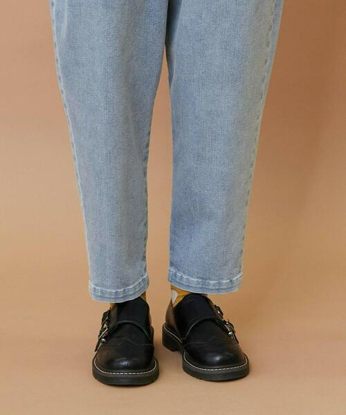 FRAPBOIS（フラボア）の「ムーブデニム テーパードパンツ（その他パンツ・レディース・ネイビー/サックスブルー・0/1/2）」の6枚目の写真