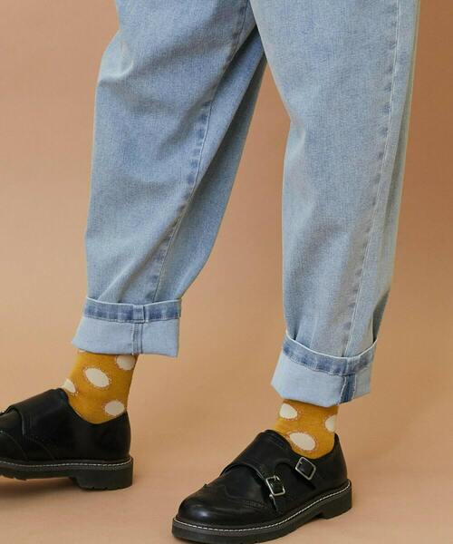 FRAPBOIS（フラボア）の「ムーブデニム テーパードパンツ（その他パンツ・レディース・ネイビー/サックスブルー・0/1/2）」の7枚目の写真