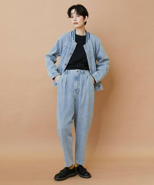 FRAPBOIS（フラボア）の「ムーブデニム テーパードパンツ（その他パンツ・レディース・ネイビー/サックスブルー・0/1/2）」の13枚目の写真