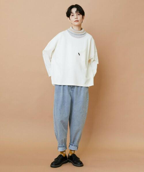 FRAPBOIS（フラボア）の「ムーブデニム テーパードパンツ（その他パンツ・レディース・ネイビー/サックスブルー・0/1/2）」の16枚目の写真