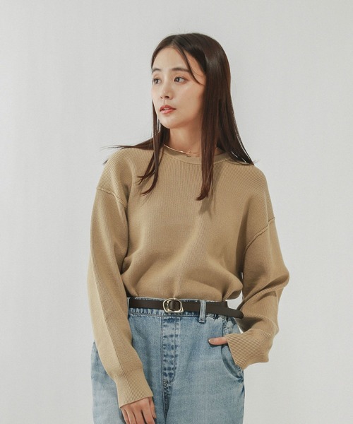 GLOBAL WORK(グローバルワーク)の「メルティアゼクループルオーバー/611262(ニット/セーター・レディース・ホワイト系その他/ネイビー/ペールイエロー/ライトブルー/ブラウン系その他・LARGE/MEDIUM)」の12枚目の写真