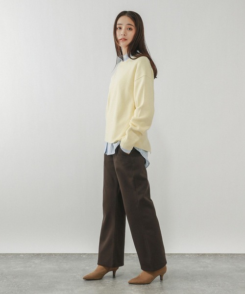 GLOBAL WORK(グローバルワーク)の「メルティアゼクループルオーバー/611262(ニット/セーター・レディース・ホワイト系その他/ネイビー/ペールイエロー/ライトブルー/ブラウン系その他・LARGE/MEDIUM)」の13枚目の写真