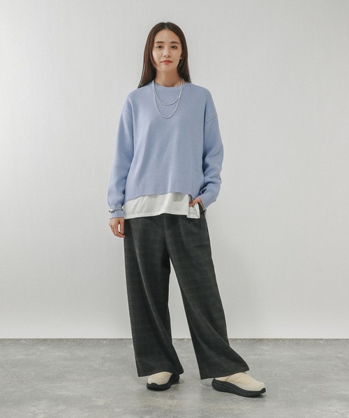 GLOBAL WORK(グローバルワーク)の「メルティアゼクループルオーバー/611262(ニット/セーター・レディース・ホワイト系その他/ネイビー/ペールイエロー/ライトブルー/ブラウン系その他・LARGE/MEDIUM)」の17枚目の写真