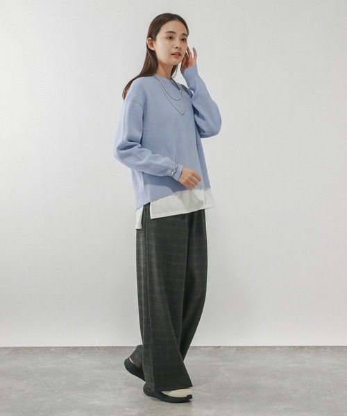 GLOBAL WORK(グローバルワーク)の「メルティアゼクループルオーバー/611262(ニット/セーター・レディース・ホワイト系その他/ネイビー/ペールイエロー/ライトブルー/ブラウン系その他・LARGE/MEDIUM)」の18枚目の写真