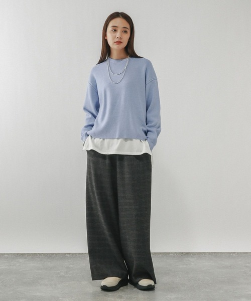 GLOBAL WORK(グローバルワーク)の「メルティアゼクループルオーバー/611262(ニット/セーター・レディース・ホワイト系その他/ネイビー/ペールイエロー/ライトブルー/ブラウン系その他・LARGE/MEDIUM)」の19枚目の写真