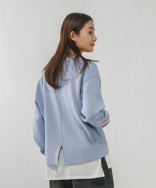 GLOBAL WORK(グローバルワーク)の「メルティアゼクループルオーバー/611262(ニット/セーター・レディース・ホワイト系その他/ネイビー/ペールイエロー/ライトブルー/ブラウン系その他・LARGE/MEDIUM)」の21枚目の写真