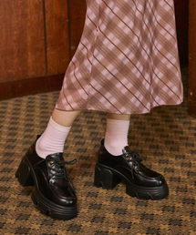 SPUR（シュプール）の「Lace-Up Derby Platform Loafer 6cm -UA9013BK（ローファー・レディース）」