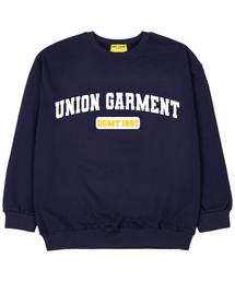 アーチユニオンガーメンツ 裏毛 オーバーサイズ スウェットTシャツ ネイビー