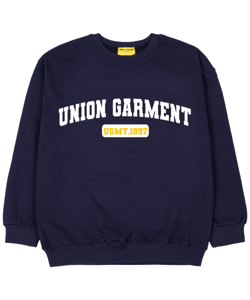 Union Garments(ユニオンガーメンツ)の「アーチユニオンガーメンツ 裏毛 オーバーサイズ スウェットTシャツ ネイビー(スウェット・レディース・その他・X-LARGE/XX-LARGE/LARGE/MEDIUM)」の1枚目の写真