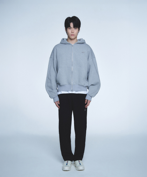 HYUNFIT（ヒョンフィット）の「LINE HOODIE ZIP-UP-[GRAY]（パーカー・メンズ・その他・MEDIUM/LARGE/X-LARGE）」の3枚目の写真