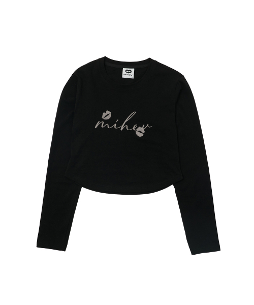 MIHEV(ミヘブ)の「ミヘブ リップ グラフィック クロップ ロングスリーブ ブラック(Tシャツ/カットソー・レディース・その他・MEDIUM/LARGE)」の6枚目の写真