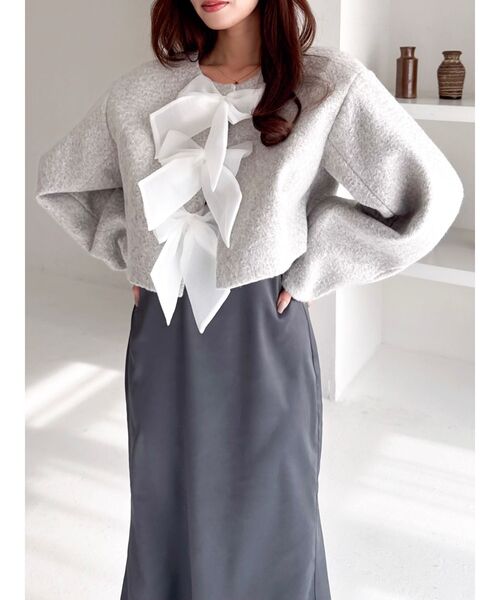 トリプルリボンショートブルゾン（ブルゾン）｜dazzlin（ダズリン）の