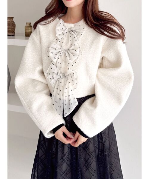 トリプルリボンショートブルゾン（ブルゾン）｜dazzlin（ダズリン）の