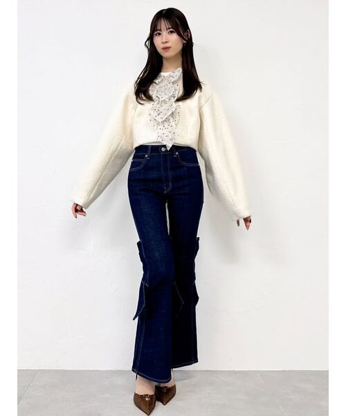 dazzlin（ダズリン）の「トリプルリボンショートブルゾン（ブルゾン