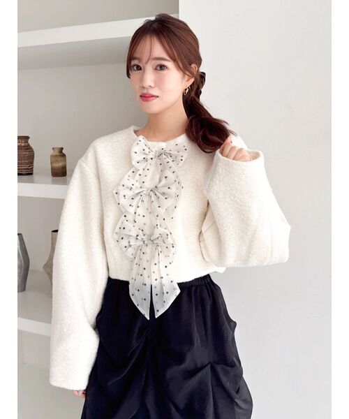 dazzlin（ダズリン）の「トリプルリボンショートブルゾン（ブルゾン