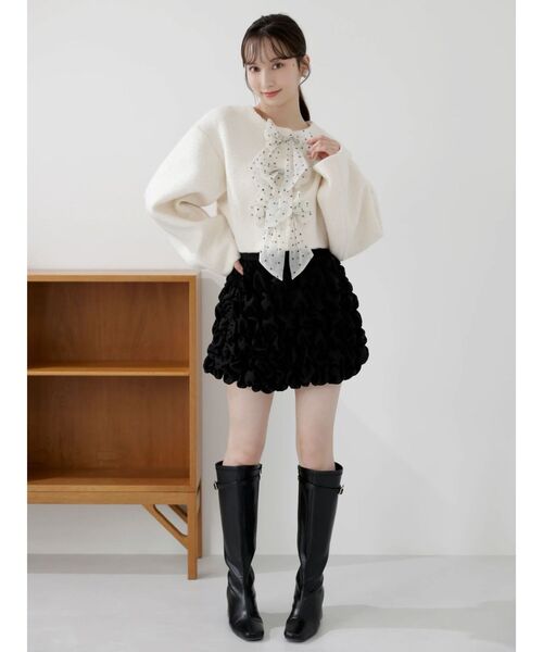 トリプルリボンショートブルゾン（ブルゾン）｜dazzlin（ダズリン）の