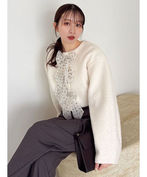 トリプルリボンショートブルゾン（ブルゾン）｜dazzlin（ダズリン）の