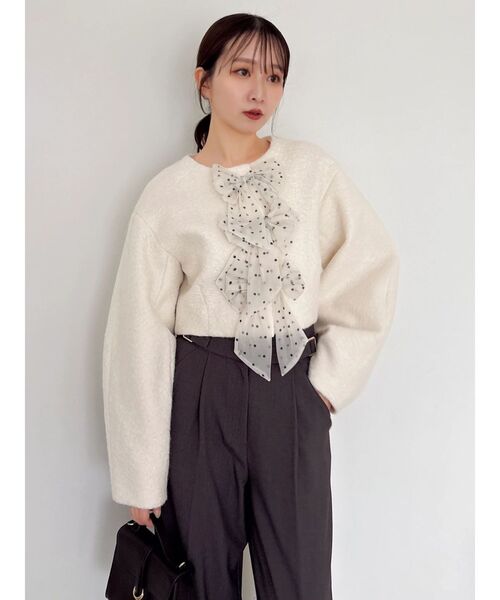 トリプルリボンショートブルゾン（ブルゾン）｜dazzlin（ダズリン）の