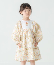 la poche biscuit | 小花柄 ボリュームぽわん袖ワンピース(ワンピース)