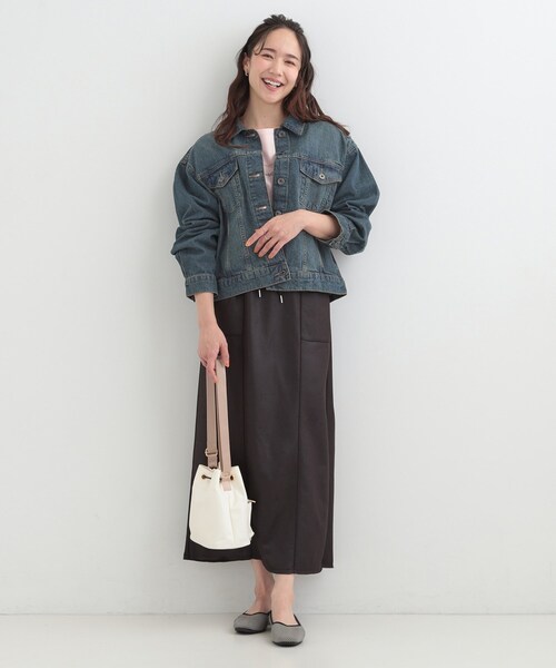 SHOO・LA・RUE(シューラルー)の「【SHOO・LA・RUE DENIM】ゆったりシルエットで大人カジュアル ゆるGジャン(デニムジャケット・レディース・ブルー系その他/ネイビー/ブルー・01/02/03/04)」の10枚目の写真