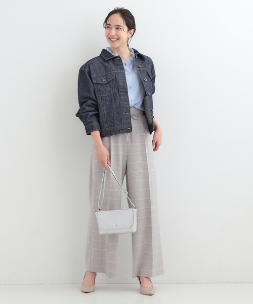 SHOO・LA・RUE(シューラルー)の「【SHOO・LA・RUE DENIM】ゆったりシルエットで大人カジュアル ゆるGジャン(デニムジャケット・レディース・ブルー系その他/ネイビー/ブルー・01/02/03/04)」の14枚目の写真