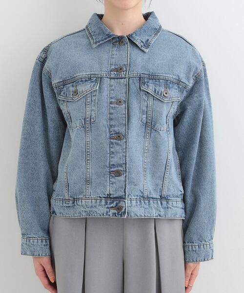 SHOO・LA・RUE(シューラルー)の「【SHOO・LA・RUE DENIM】ゆったりシルエットで大人カジュアル ゆるGジャン(デニムジャケット・レディース・ブルー系その他/ネイビー/ブルー・01/02/03/04)」の16枚目の写真