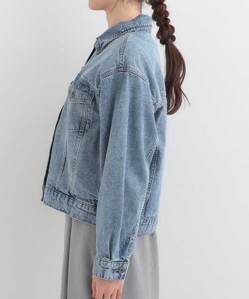SHOO・LA・RUE(シューラルー)の「【SHOO・LA・RUE DENIM】ゆったりシルエットで大人カジュアル ゆるGジャン(デニムジャケット・レディース・ブルー系その他/ネイビー/ブルー・01/02/03/04)」の17枚目の写真