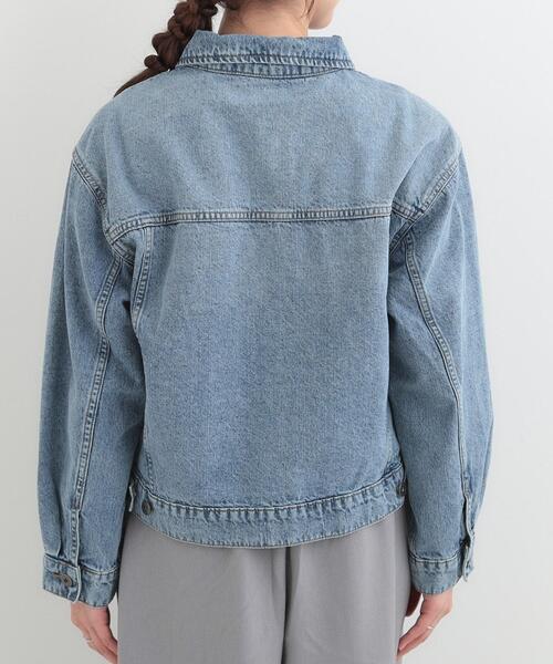 SHOO・LA・RUE(シューラルー)の「【SHOO・LA・RUE DENIM】ゆったりシルエットで大人カジュアル ゆるGジャン(デニムジャケット・レディース・ブルー系その他/ネイビー/ブルー・01/02/03/04)」の18枚目の写真