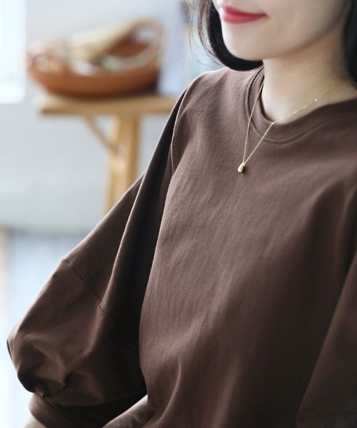 Flugge(フラッジー)の「袖ボリューム長袖カットソー(Tシャツ/カットソー・レディース・ブラウン/ホワイト/グレー/ブラック・MEDIUM/LARGE)」の9枚目の写真