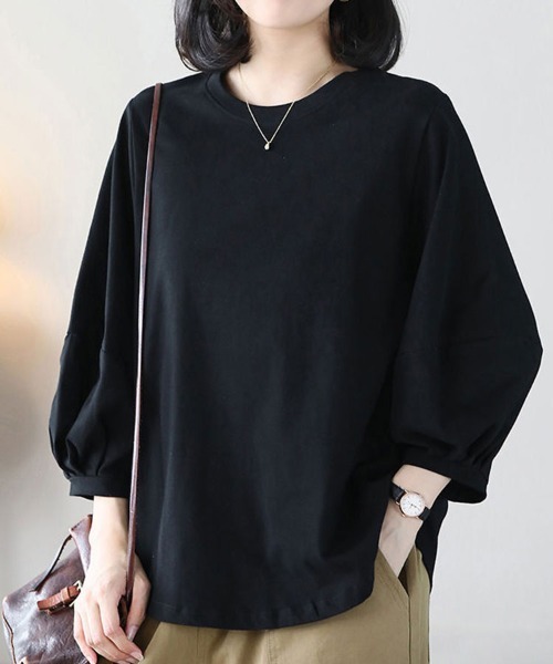 Flugge(フラッジー)の「袖ボリューム長袖カットソー(Tシャツ/カットソー・レディース・ブラウン/ホワイト/グレー/ブラック・MEDIUM/LARGE)」の16枚目の写真