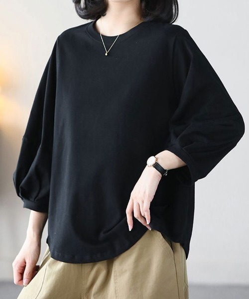 Flugge(フラッジー)の「袖ボリューム長袖カットソー(Tシャツ/カットソー・レディース・ブラウン/ホワイト/グレー/ブラック・MEDIUM/LARGE)」の17枚目の写真
