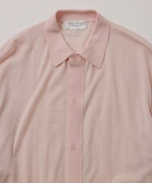 UNFOLLOW（アンフォロー）の「【FOLL / フォル】washable wool knit shirt（ニット/セーター・メンズ・ネイビー/ピンク/ブラウン・3/2）」の4枚目の写真