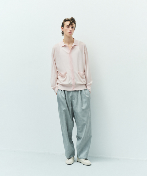 UNFOLLOW（アンフォロー）の「【FOLL / フォル】washable wool knit shirt（ニット/セーター・メンズ・ネイビー/ピンク/ブラウン・3/2）」の8枚目の写真