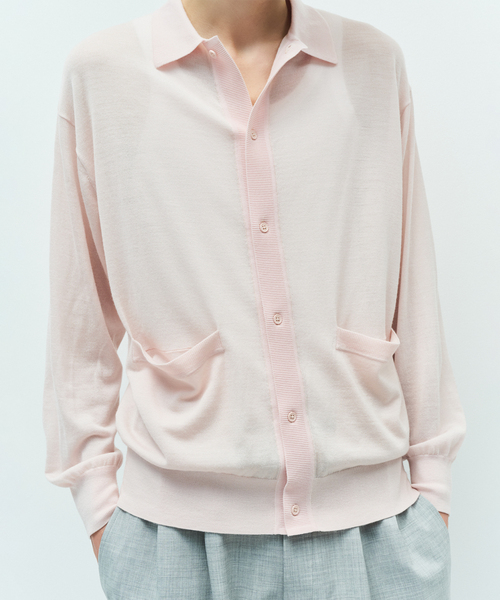 UNFOLLOW（アンフォロー）の「【FOLL / フォル】washable wool knit shirt（ニット/セーター・メンズ・ネイビー/ピンク/ブラウン・3/2）」の9枚目の写真