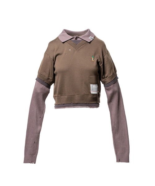 Maison MIHARA YASUHIRO(メゾンミハラヤスヒロ)の「Triple Layered Knit Sweater(ニット/セーター・レディース・ネイビー/グレー/ブラウン・38/36)」の3枚目の写真