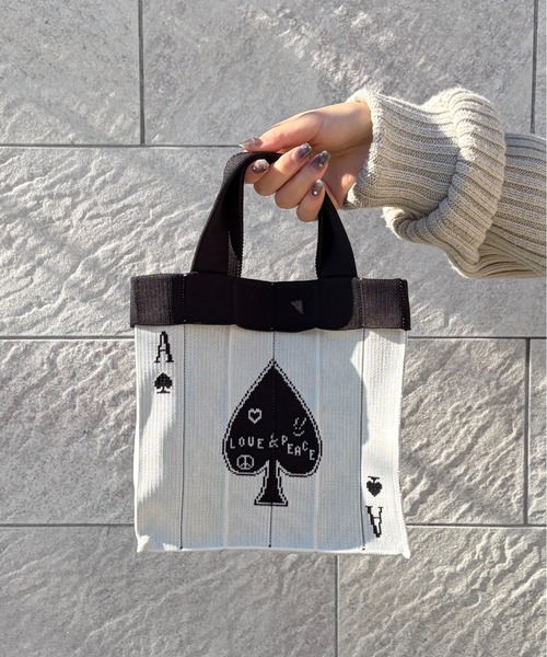 KNT365(ケイエヌティサンロクゴ)の「Co-Knitty Spade Black(ハンドバッグ・レディース・ブラック・FREE)」の1枚目の写真