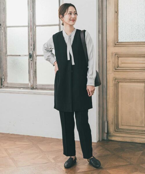 URBAN RESEARCH DOORS（アーバンリサーチドアーズ）の「ドレステーパードパンツ（その他パンツ・レディース・ネイビー/ブラック・SMALL/MEDIUM）」の8枚目の写真