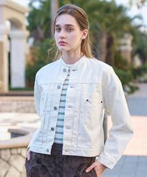 DRESSTERIOR（ドレステリア）の「【ウォッシャブル】バンドカラー ホワイトＧジャン（デニムジャケット）」